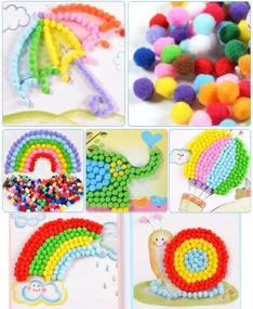 img 2 attached to 🎨 Acerich 2000 Pcs 1cm Multicolored Pompoms for Valentine's Day Crafts: DIY Arts, Creative Decorations with Fuzzy Pom Poms Balls