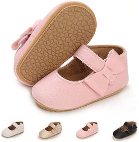 img 4 attached to CAKOPEN Anti Slip Toddler Walking Princess Girls' Shoes and Flats