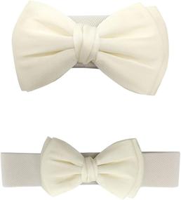 img 2 attached to Classic Vintage Bowknot Elastic Sapphire Women's Accessories and Belts