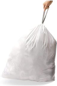 img 1 attached to 🗑️ Simplehuman Code Q Custom Fit Drawstring Trash Bags, 50-65L / 13-17 Gallon, 12 Refill Packs (240 Count), Enhanced SEO