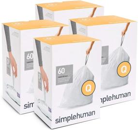 img 4 attached to 🗑️ Simplehuman Code Q Custom Fit Drawstring Trash Bags, 50-65L / 13-17 Gallon, 12 Refill Packs (240 Count), Enhanced SEO