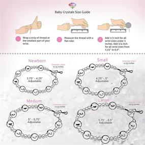 img 2 attached to 🎀 Baby Crystals Pink and White Simulated Pearl Sterling Silver Bracelets for Girls - European Crystals, Girls Jewelry, Pearl Bracelet for Girls, Birthday Gifts, Flower Girls