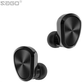 img 3 attached to 🎧 SZSAGO W5s Bluetooth 5.0 Беспроводные наушники - наушники True Wireless для iPhone/Samsung, водонепроницаемые наушники IPX7 с металлическим чехлом для зарядки через USB C для дома, офиса и работы (серый)