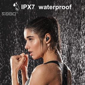 img 2 attached to 🎧 SZSAGO W5s Bluetooth 5.0 Беспроводные наушники - наушники True Wireless для iPhone/Samsung, водонепроницаемые наушники IPX7 с металлическим чехлом для зарядки через USB C для дома, офиса и работы (серый)