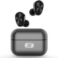 🎧 szsago w5s bluetooth 5.0 беспроводные наушники - наушники true wireless для iphone/samsung, водонепроницаемые наушники ipx7 с металлическим чехлом для зарядки через usb c для дома, офиса и работы (серый) логотип