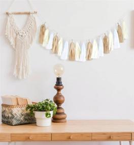 img 2 attached to 🎉 Charming 3-Pack Kraft Tan Brown Cream White Tissue Tassel Garland: Rustic Party Decorations for Baby Showers, Weddings & More