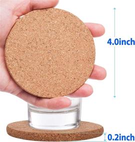 img 3 attached to 🍷 WIDROO 25 Pack Cork Coasters – Round Edge 4 inch Coasters for Drinks – Absorbent Thick Bar Coasters – Heat Resistant Saucers – Reusable Coasters for Cold Drinks, Wine Glasses, Cups, Mugs – Plants, Office and Home Use