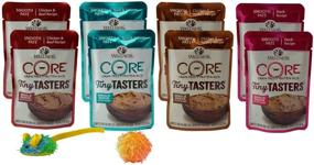 img 4 attached to 🐱 Wellness CORE Tiny Tasters Grain Free Cat Food Sampler Bundle - 4 Flavors, 8 Pouches and 2 Toys: Chicken Beef, Tuna Salmon, Chicken Turkey, Duck - 1.75 Ounces Each