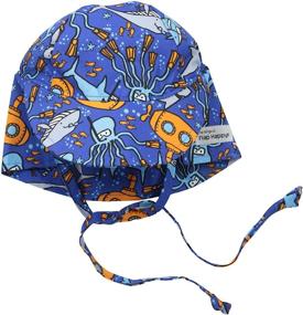 img 1 attached to 🌞 Sun-Protective Flap Happy Boys UPF 50+ Original Flap Hat with Ties – Stylish Sun Safety for Active Kids