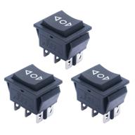 🔘 high-quality mxuteuk 3pcs momentary dpdt rocker switch toggle power button - versatile 6 pin 3 position 250v/10a 125v/15a for car, auto, boat, motor, and more - kcd2-223-jt logo