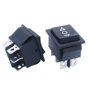 img 2 attached to 🔘 High-Quality mxuteuk 3pcs Momentary DPDT Rocker Switch Toggle Power Button - Versatile 6 Pin 3 Position 250V/10A 125V/15A for Car, Auto, Boat, Motor, and More - KCD2-223-JT