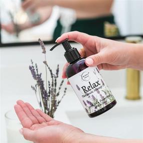 img 3 attached to 🌿 Relax Therapeutic Massage Oil - Best Essential Oils for Sore Muscles & Stiffness - Lavender, Peppermint & Marjoram - Natural Blend with Sweet Almond, Grapeseed & Jojoba Oil 8oz