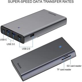 img 2 attached to 🔌 Qwiizlab USB C Hub Hard Drive Enclosure - 2.5-inch SATA SSD & HDD Docking Station with USB 3.0 Port, Micro/SD Card Readers - Compatible with Desktops, Laptops, and Gaming Consoles