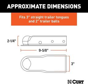 img 3 attached to 🔒 CURT 25472 QuickPin No-Latch Trailer Coupler: 2-Inch Hitch Ball, 3-in Channel, 3,500 lbs – Effortless and Secure Trailer Hitching Solution