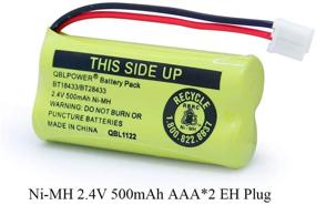 img 2 attached to QBLPOWER BT18433 BT28433 2.4v 500mAh Ni-Mh Phone Battery Rechargeable for AT&amp;T Vtech BT-8300 BATT-6010 BT184342 BT284342 BT1011 BT1018 BT1022 BT1031 89-1326-00-00 CPH-515D (8 Pack)