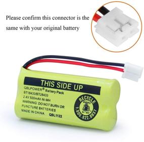 img 1 attached to QBLPOWER BT18433 BT28433 2.4v 500mAh Ni-Mh Phone Battery Rechargeable for AT&amp;T Vtech BT-8300 BATT-6010 BT184342 BT284342 BT1011 BT1018 BT1022 BT1031 89-1326-00-00 CPH-515D (8 Pack)