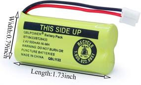 img 3 attached to QBLPOWER BT18433 BT28433 2.4v 500mAh Ni-Mh Phone Battery Rechargeable for AT&amp;T Vtech BT-8300 BATT-6010 BT184342 BT284342 BT1011 BT1018 BT1022 BT1031 89-1326-00-00 CPH-515D (8 Pack)