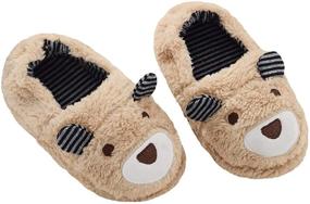 img 2 attached to Adorable Beeliss Toddler Boys Cartoon Puppy Crochet Slippers - Comfortable and Stylish Shoes for your Little One