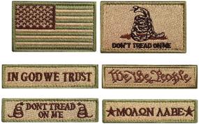 img 2 attached to 🔫 6 Piece Tactical Military Patch Set (Tan) - Essential Bundle for Tactical Enthusiasts