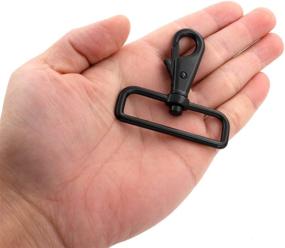 img 3 attached to 🔗 Pack of 6 Generic Black 2-inch Inside Diameter D Ring Lobster Clasp Claw Swivels for Straps - High Quality & Versatile