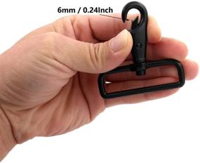 img 1 attached to 🔗 Pack of 6 Generic Black 2-inch Inside Diameter D Ring Lobster Clasp Claw Swivels for Straps - High Quality & Versatile