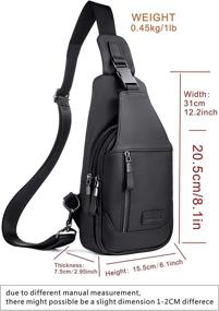 img 3 attached to 🔝 Premium Genuine Leather Sling Shoulder Outdoors: Durability and Style Combined