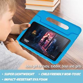 img 2 attached to 👧 ProCase Kids Case for Lenovo Tab M8 HD LTE 2021 / Tab M8 HD / Smart Tab M8 / Tab M8 FHD 2019 - Blue: Lightweight, Shockproof & Kid-Friendly