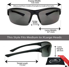 img 2 attached to 🕶️ OptiVIEW Polarized Bifocal Reading Sunglasses for Men and Women with Smoke Brown Lens Tint - Tinted Bi-Focal Readers