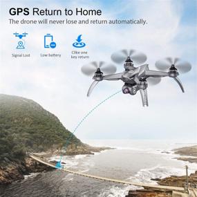 img 2 attached to SANROCK B5W GPS Drones with 4K UHD Camera for Adults Kids Beginners, Quadcopter - Brushless Motor, 5GHz FPV Transmission, Auto Return Home, Extended Control Range