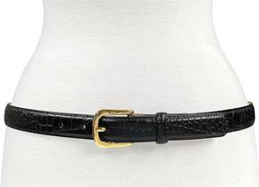 img 3 attached to Joseph Buckle Designer Leather Alligator Men's Accessories for Belts