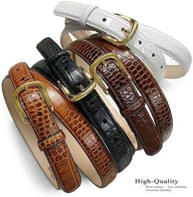 img 1 attached to Joseph Buckle Designer Leather Alligator Men's Accessories for Belts
