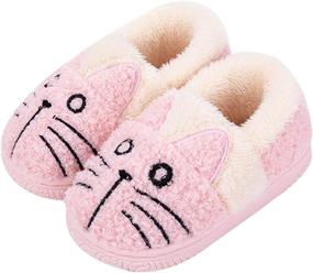 img 4 attached to Cartoon Slippers Indoor Slipper Winter Boys' Shoes ~ Slippers