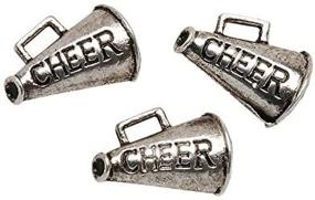 img 3 attached to 🔔 Silver Cheer Metal Charms - Pack of 8