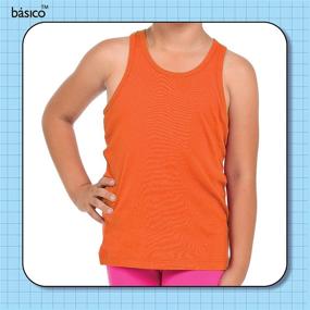img 3 attached to 👚 Girls' Racer Back Tank Top Tunic by FRESH TEE