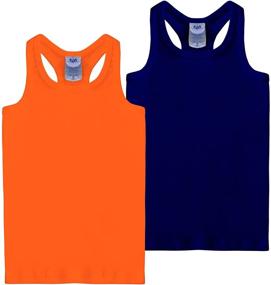 img 4 attached to 👚 Girls' Racer Back Tank Top Tunic by FRESH TEE