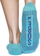 🧦 sore af sticky socks - enhanced for barre, pilates, yoga life by lexie, blue color option, universally fitting logo