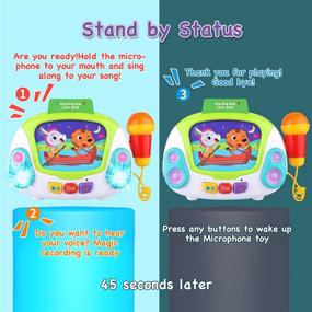 img 1 attached to 🎤 Kidpal Music Toys: Karaoke Jukebox with Microphone for Toddlers - Musical Fun for 2-4 Year Old Boys and Girls, Singing Recording & Voice Changing - Perfect Xmas Gift