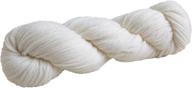 premium quality knit picks wool of the andes bulky weight 100% wool yarn - 1 hank in classic white shade logo