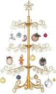 🎄 cosguard 3ft handcrafted wrought iron metal ornament diy display - stunning gold christmas tree with stand, perfect xmas gift логотип