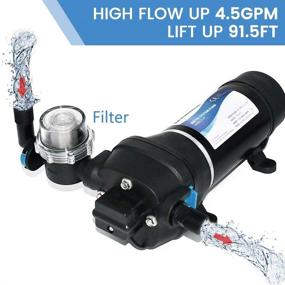 img 3 attached to 🚰 ECO-WORTHY 110V High Pressure Water Pump 45PSI 4.5GPM 17L/min Self Priming Diaphragm Pump for Caravan, RV, Boat, Marine, Agriculture Applications with Filter