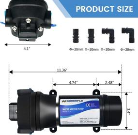 img 1 attached to 🚰 ECO-WORTHY 110V High Pressure Water Pump 45PSI 4.5GPM 17L/min Self Priming Diaphragm Pump for Caravan, RV, Boat, Marine, Agriculture Applications with Filter