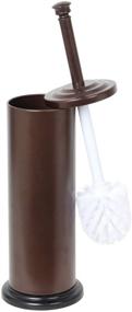 img 3 attached to 🚽 Bronze Toilet Brush with Holder by Home Basics: 4.5 in x 15" – Effective Bathroom Cleaning Tool