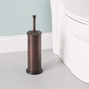 img 1 attached to 🚽 Bronze Toilet Brush with Holder by Home Basics: 4.5 in x 15" – Effective Bathroom Cleaning Tool