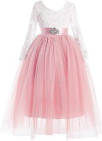 img 4 attached to 👗 Glamulice Girls' Christmas Bridesmaid Birthday Ballgown Clothing