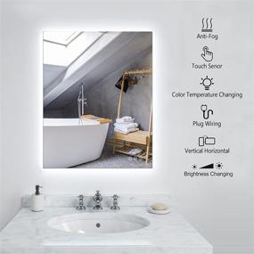 img 3 attached to 🪞 The Perfect Addition to Any Bathroom: Rainovo 36X32 LED Lighted Bathroom Mirror