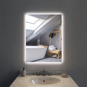 img 4 attached to 🪞 The Perfect Addition to Any Bathroom: Rainovo 36X32 LED Lighted Bathroom Mirror