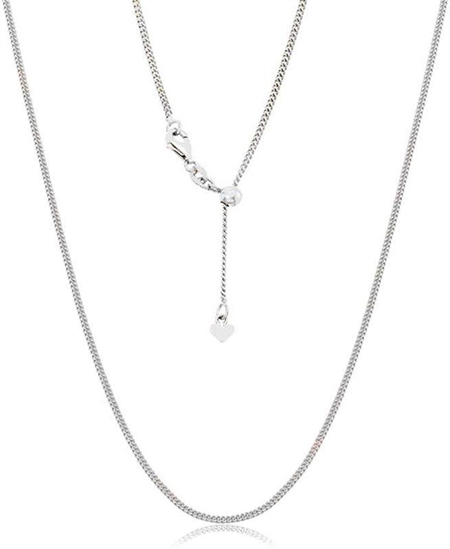 sterling silver italian adjustable necklace 로고