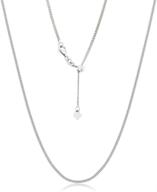 💎 stylish and versatile: verona jewelers 925 sterling silver adjustable cuban curb chain and bolo necklace for women and teen girls logo