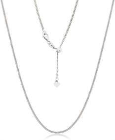 img 3 attached to 💎 Stylish and Versatile: Verona Jewelers 925 Sterling Silver Adjustable Cuban Curb Chain and Bolo Necklace for Women and Teen Girls