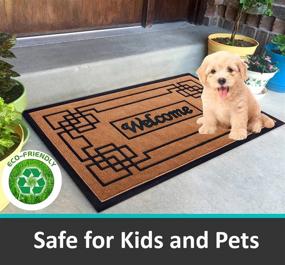 img 1 attached to 🏡 Outdoor Welcome Mats - 30x18", Ideal Outside Entry Mat - Indoor/Outdoor Doormat for Front Door, Home Entrance Rug, Cute Outdoor Welcome Mat